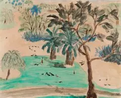 Botanic Gardens by Peter Purves Smith, c.1949, watercolour and ink on paper, sold Aug 2018
