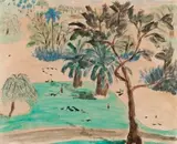 Botanic Gardens by Peter Purves Smith, c.1949, watercolour and ink on paper, sold Aug 2018