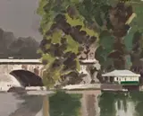 Le Pont Royal, Paris by Max Meldrum, c.1929, oil on board, sold Aug 2018