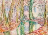 Bois De Boulogne, Paris by John Peter Russell, 1905, watercolour and pastel and pencil on paper, sold Aug 2018