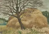 Rural Scene With Haystack (France) by Rupert Bunny, c.1922, oil on canvas, offered Aug 2018