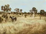 Western Australian Landscape by Ray Crooke, c.1969, oil on canvas on composition board, sold Aug 2018