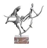 Trojan Archers by Donald Friend, c.1962, beaten sheet aluminium on marble base, sold Aug 2018