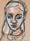 Barbara by Charles Blackman, c.1967, coloured chalk on paper, sold Aug 2018