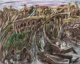 Haymarket by Kevin Connor, 1973, pastel on paper, sold Aug 2018