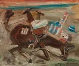 The Stumble by Francis Lymburner, c.1958, oil on composition board, sold Aug 2018