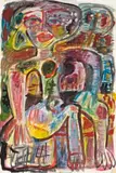 SEATED NUDE (TD1611), c.1952 – 56 by Tony Tuckson, gouache and pencil on paper, sold Jun 2018
