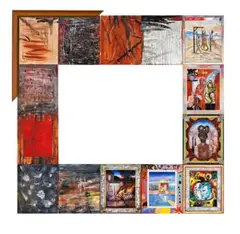 Nothing by Juan Davila, 1987, oil on canvas, fourteen panels, sold Jun 2018