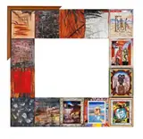 Nothing by Juan Davila, 1987, oil on canvas, fourteen panels, sold Jun 2018