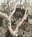 Angophora by Cressida Campbell, 1997, watercolour on incised woodblock, sold Jun 2018