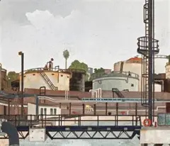 Shell Terminal by Cressida Campbell, 1990, watercolour on incised woodblock, sold Jun 2018