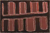 Kununurra Bridge by Rover Thomas, 1987, natural earth pigments and natural binders on composition board, offered Jun 2018