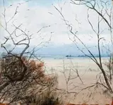 A Painter’S Landscape Iii by Philip Wolfhagen, 2010, oil and beeswax on linen, sold Jun 2018