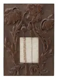 1914 by Narelle Jubelin, 1993, petit point embroidery in carved wood frame, offered Jun 2018