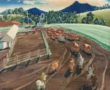 Bringing In The Cows by Kenneth Robertson Macqueen, c.1928, watercolour on paper, sold Apr 2018