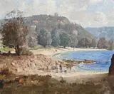 Summer Morning by Lloyd Rees, 1927, oil on canvas on board, sold Apr 2018