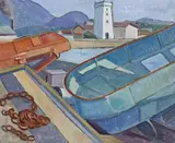 St Jean De Luz by Roy De Maistre, c.1925, oil on canvas on composition board, sold Apr 2018