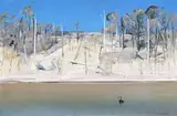 Shoalhaven by Arthur Boyd, oil on composition board, sold Apr 2018