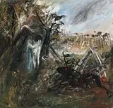 Lovers And Beast In A Forest by Arthur Boyd, 1966, oil on canvas, sold Apr 2018