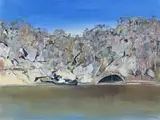 Shoalhaven by Arthur Boyd, oil on composition board, offered Apr 2018