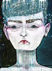 Dawn by Del Kathryn Barton, 2009, synthetic polymer paint, gouache, watercolour and pen and ink on canvas, sold Apr 2018