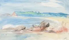 Gerringong Headland by Lloyd Rees, 1977, watercolour, pencil and charcoal on paper, offered Apr 2018
