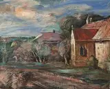 The Village Of North Ryde, 1947 – 69 by Lloyd Rees, oil on board, offered Apr 2018