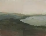 UNTITLED (LANDSCAPE STUDY No. 5) by Philip Wolfhagen, 1994, oil and beeswax on canvas, sold Apr 2018