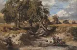 The Washerwoman by Louis Buvelot, c.1875, oil on canvas on board, offered Apr 2018