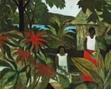 Islanders by Ray Crooke, oil on canvas on board, sold Apr 2018
