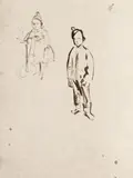 Study For Wangi Boy, 1948 – 49 by William Dobell, pen and ink on paper, sold Apr 2018