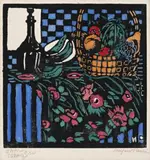 Still Life – Basket by Margaret Preston, 1925, Edition: edition of 50, sold Nov 2017