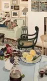Interior With Anemones And Lemons by Cressida Campbell, 1992, unique colour woodblock print, sold Nov 2017