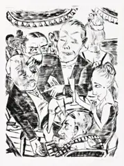 Hier Ist Geist (Here Is Intellect) by Max Beckmann, 1921, Edition: trial proof aside from the edition of 30, sold Nov 2017