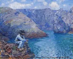 Fisherman, Belle-Île (Pêcheur Belle-Île) by John Peter Russell, 1905, oil on canvas, sold Nov 2017