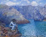 Fisherman, Belle-Île (Pêcheur Belle-Île) by John Peter Russell, 1905, oil on canvas, sold Nov 2017