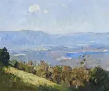 Observatory Road, Kalorama Park, Looking Towards Silvan by Arthur Streeton, 1937, oil on canvas, sold Nov 2017