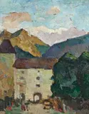 Kitzbuhel, Austria by Bessie Davidson, oil on canvas, offered Nov 2017