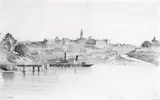 Western End Of Goat Island, Sydney Harbour by Lloyd Rees, c.1932, pencil on paper, sold Nov 2017