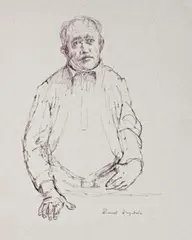 Shed Hand by Russell Drysdale, c.1967, pen and ink on paper, sold Nov 2017