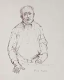 Shed Hand by Russell Drysdale, c.1967, pen and ink on paper, sold Nov 2017