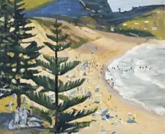 Avalon Beach by Herbert Badham, c.1949, oil on canvas on board, sold Nov 2017