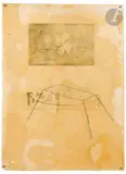 Composition by Fabrice Hyber, 1991, Encre, crayon, feutre et résine époxy sur papier, sold May 2025