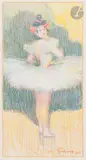Danseuses en tutu, de face et de profil by Louis Fortuney, Pastel, sold May 2025
