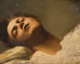 Étude de tête de jeune homme endormi by Jacques Gustave Hamelin, Toile Trace d'inscription en bas à droite " G, sold Apr 2025