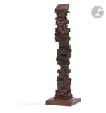 De Aleph à Tav, empilement de livres by Myriam Franck, Épreuve en bronze patiné, sold Apr 2025