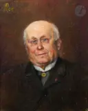 Portrait du Premier président de la Cour de cassation, Alexis Ballot-Beaupré by Octave André Joint-Lambert, 1905, Pastel sur papier vergé, sold Apr 2025