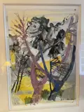 Paysage arboré by Maurice-Elie Sarthou, Huile sur papier ou lithographie (?), sold May 2023