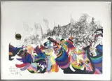 1/ La bataille by Raymond Moretti, Lithographie en couleur sur papier, sold Apr 2023