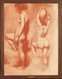 Étude de nus de dos et de trois-quart by Louis Anquetin, Sanguine (Quelques piqûres), sold May 2021